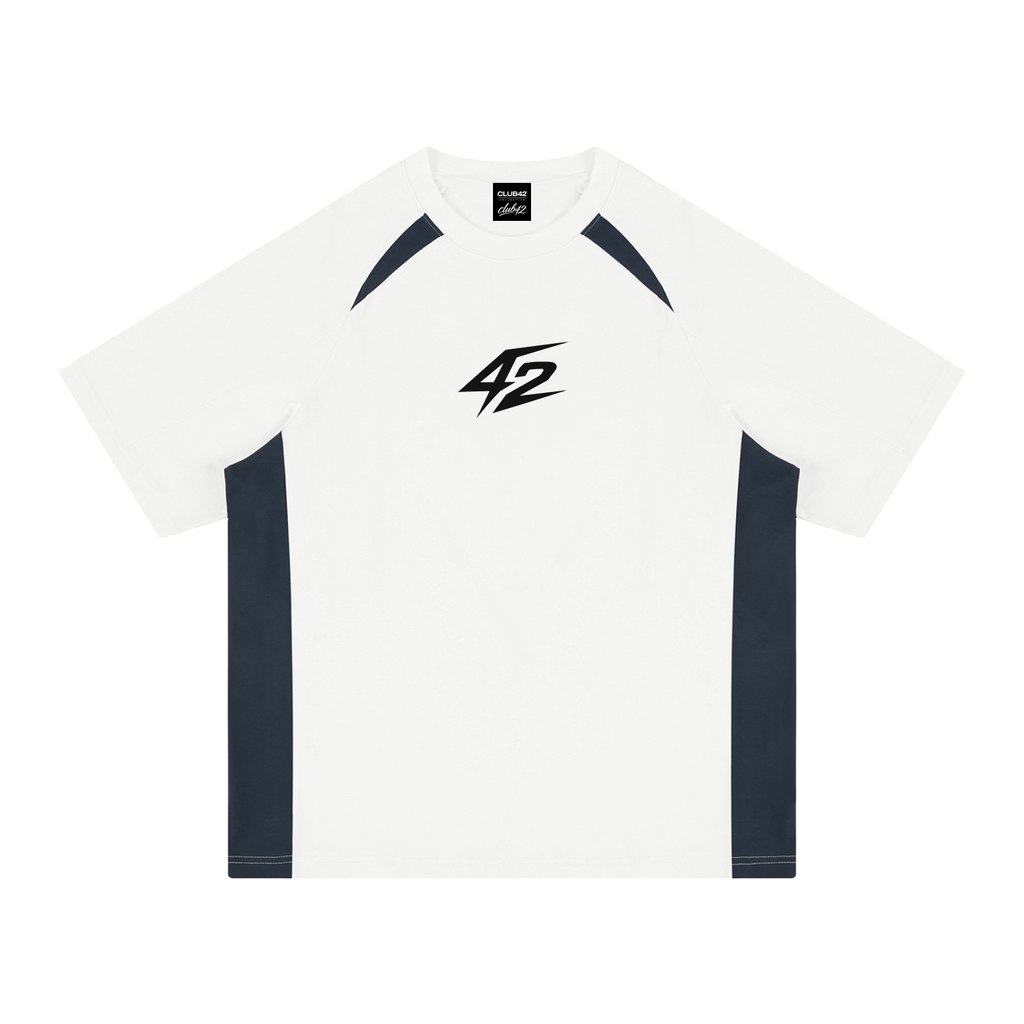 CLUB42  Contrast Panel Pump Cover Tee (white)
