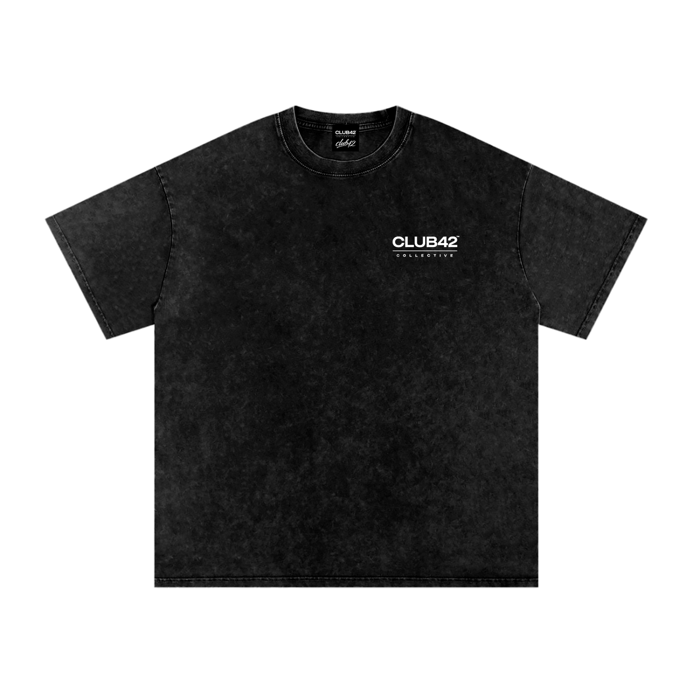 CLUB42 Snow Washed Oversized Cotton T-Shirt
