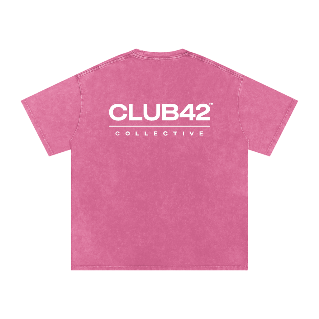 CLUB42 Snow Washed Oversized Cotton T-Shirt