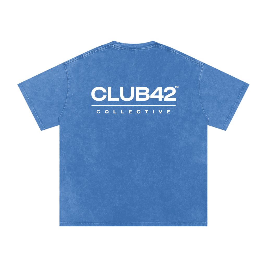 CLUB42 Snow Washed Oversized Cotton T-Shirt