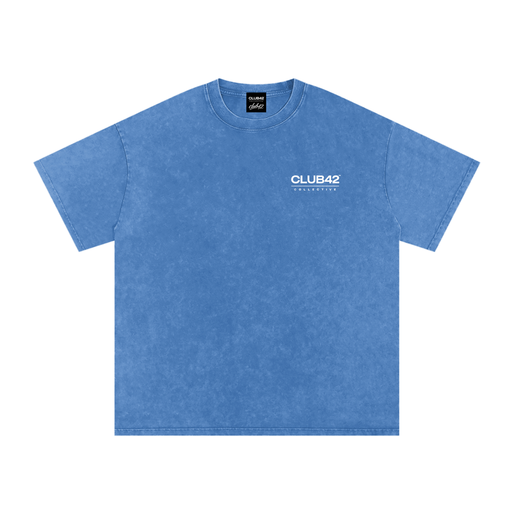 CLUB42 Snow Washed Oversized Cotton T-Shirt
