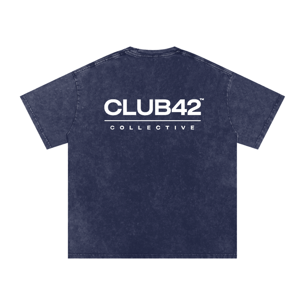 CLUB42 Snow Washed Oversized Cotton T-Shirt