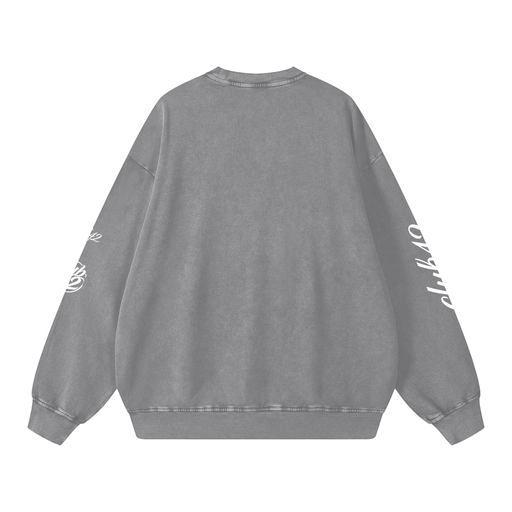 CLUB42 Snow Washed Oversized Sweatshirt