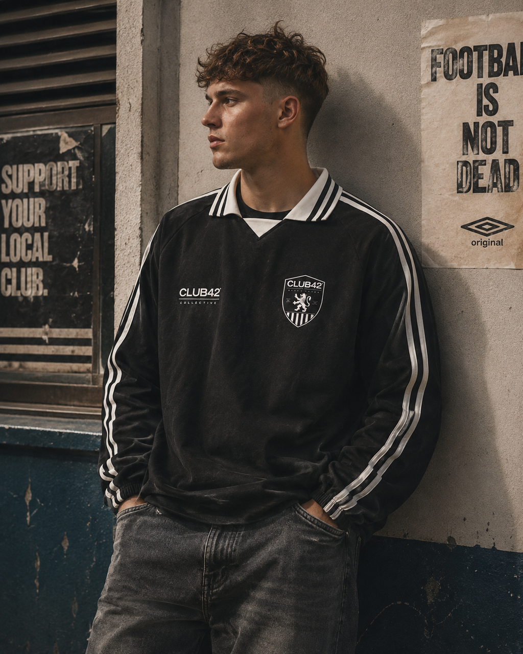 Fútbol CLUB42 Collared Sweatshirt