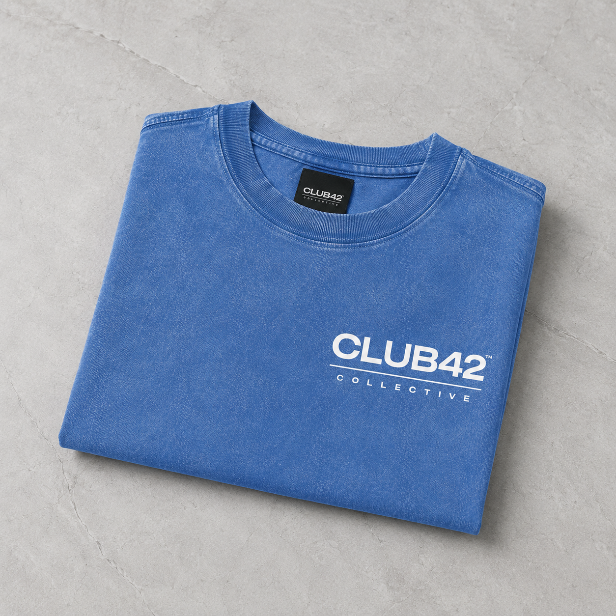 CLUB42 Snow Washed Oversized Cotton T-Shirt