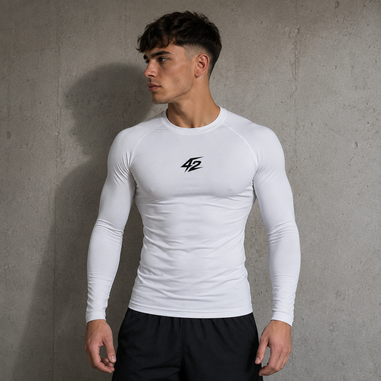 CLUB42 Long sleeve compression (white)
