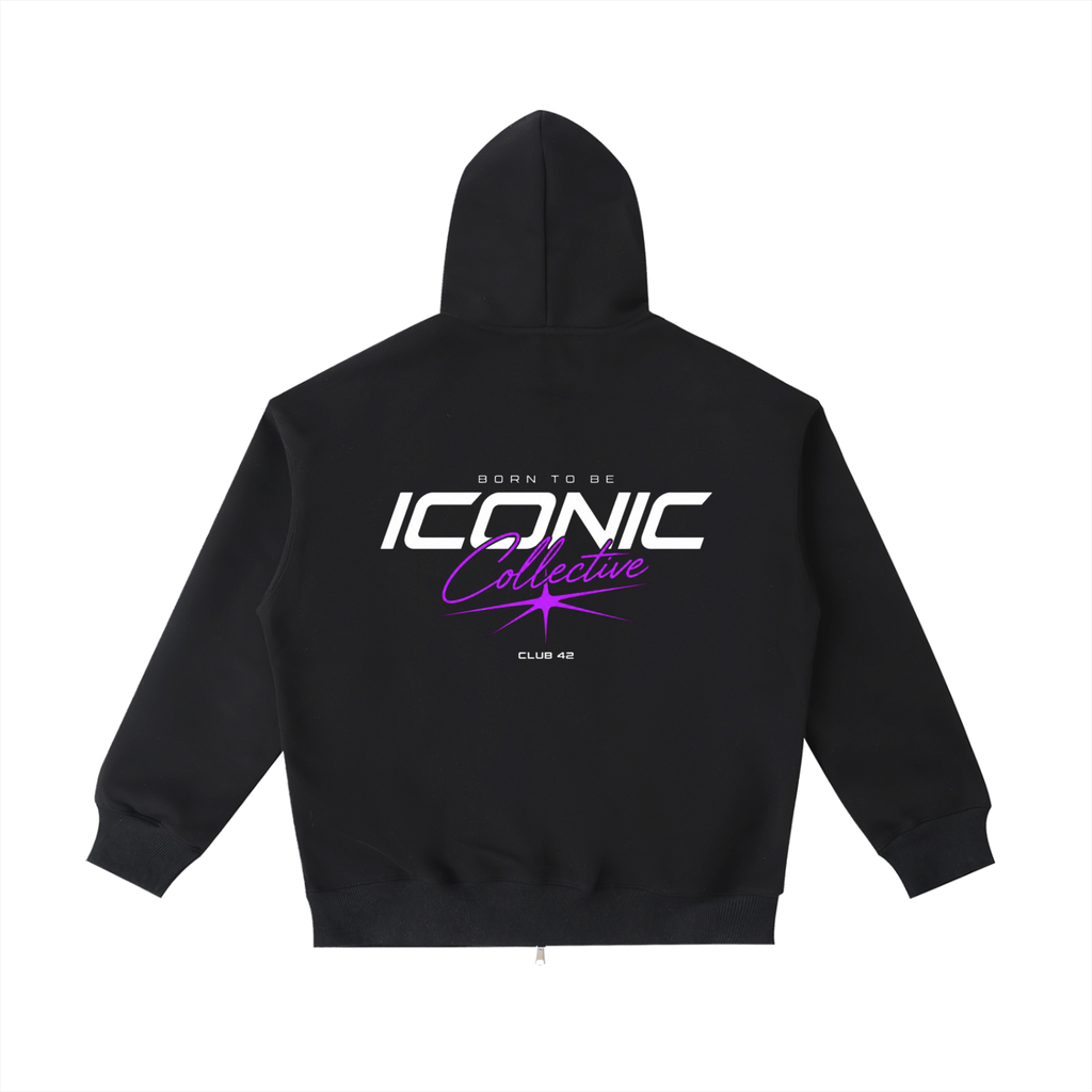 “Born to be iconic” Essential Heavyweight Zip up
