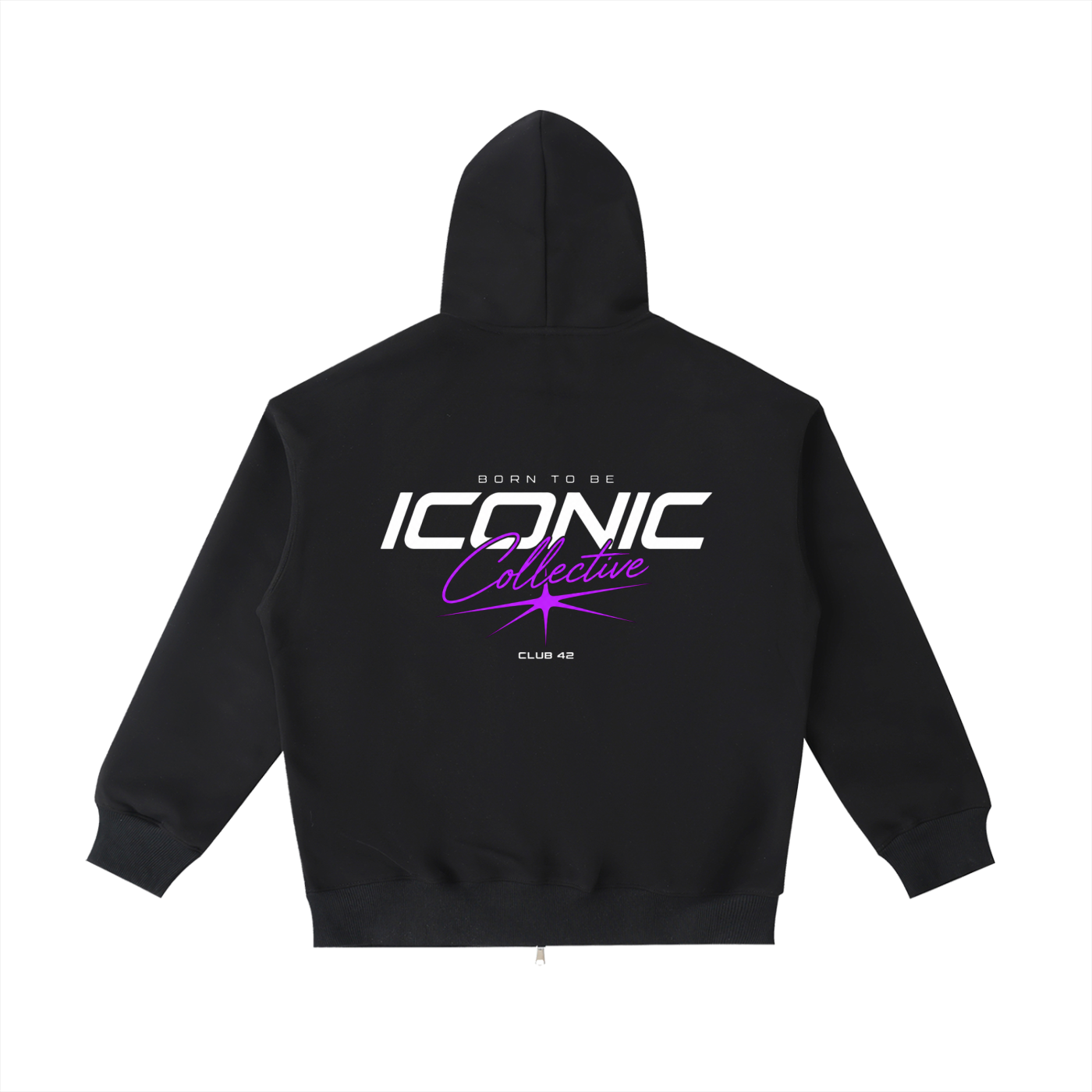 “Born to be iconic” Essential Heavyweight Zip up