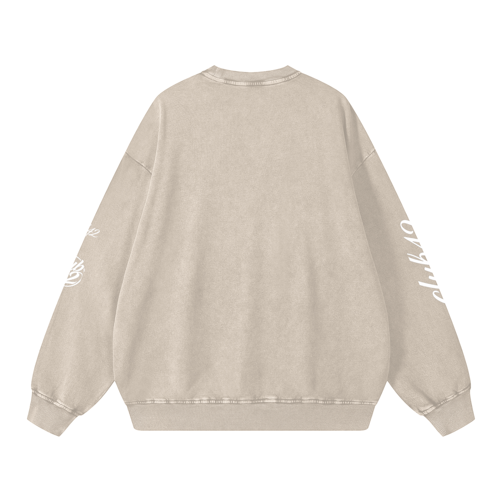 CLUB42 Snow Washed Oversized Sweatshirt