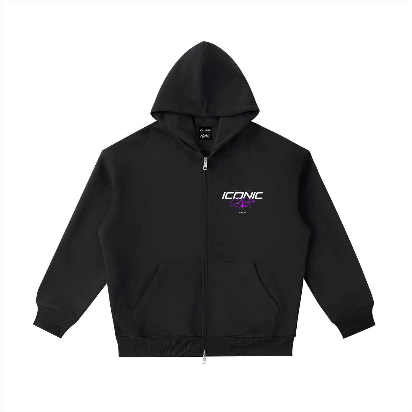 “Born to be iconic” Essential Heavyweight Zip up
